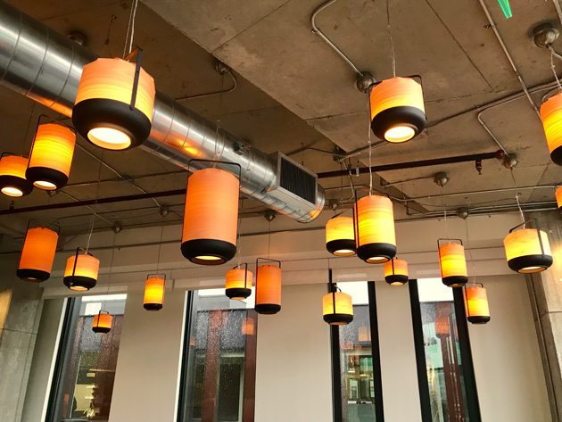 Tableau Light fixtures inside the Break room